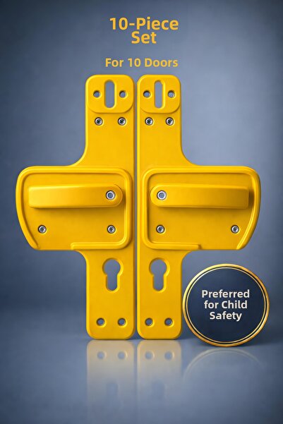 Life 360 مقبض البوابة المزود بحاجز | آمن للأطفال |   10 قطع مناسبة للمدارس ودور الحضانة والمؤسسات التعليمية |   غير قابل للكسر