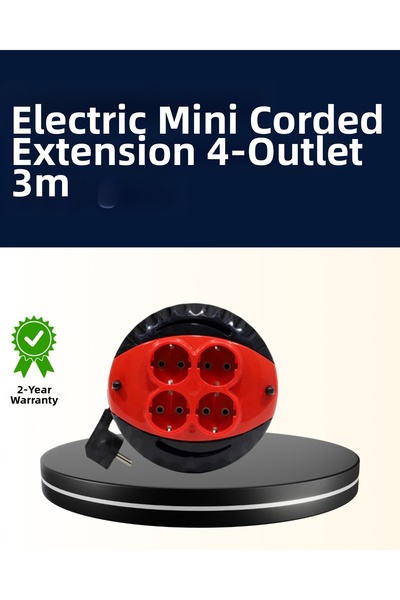 UCUZTEKNO 4-Outlet Power Strip with 3-Meter Cable for Home and Office