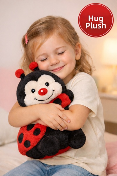 TOYFEST Plush Ladybug Toy 33 cm – Soft Cuddly, Adorable Children's Toy