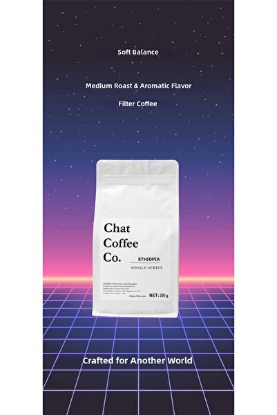 CHAT COFFEE CO. Ethiopia Coffee Single Origin Arabica Aromatic Coffee 250 g