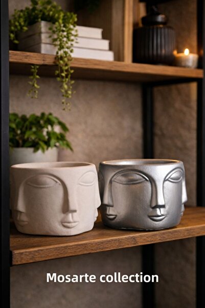Mosarte Buda Series Minimalist Abstract Face Vase / Sculpture – Modern Decora...