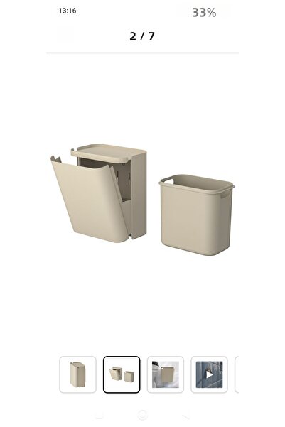 IKEA Florsjön Collapsible Bathroom, Kitchen, Metal Hidden Trash Can Bs Digital Merchandising