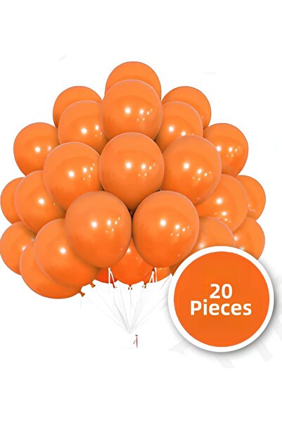kutuTR Metallic Balloon 13 Inch – Shiny Orange Looking Silicone Balloon – 20 Pieces