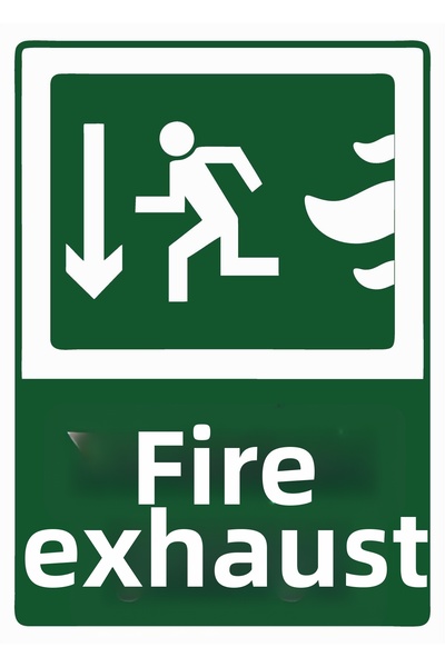 ZiPrinter لافتة تحذيرية لمخرج الحريق مصنوعة من البلاستيك PVC مقاس A4 21×30 سم