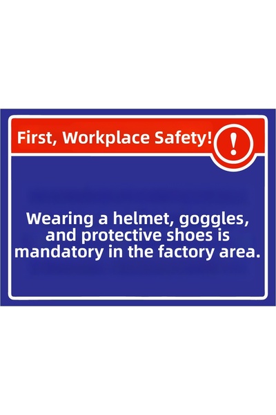 ZiPrinter Wearing Hard Hat Goggles and Protective Shoes in Factory Area Isg W...