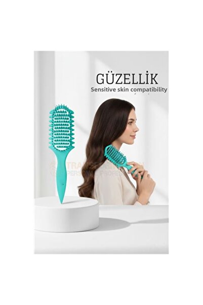 lowell home فرشاة شعر طبيعية مضادة للكهرباء الساكنة - مشط لفك تشابك الشعر - L...