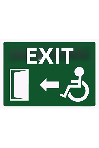 ZiPrinter لافتة تحذيرية للخروج/الخروج من مادة PVC مقاس A5 15x21 سم