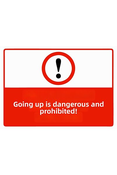 ZiPrinter الخروج للأعلى هو خطير ومرموق! لافتة تحذير من مادة PVC مقاس A3 30x42 سم