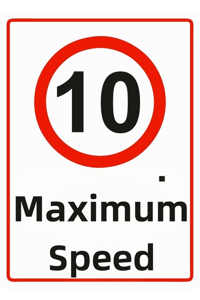 ZiPrinter 10 لافتات تحذيرية من نوع Azami Hız isg مصنوعة من مادة PVC مقاس A5 1...