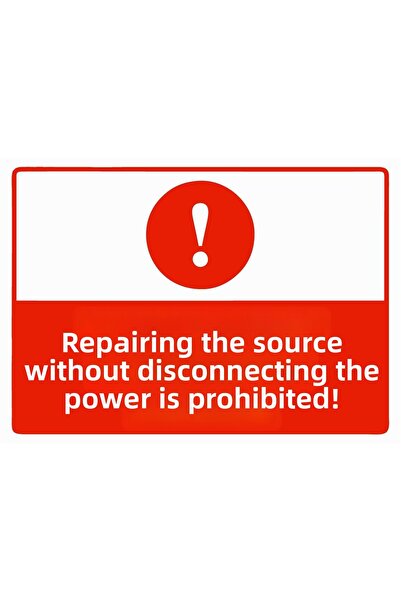 ZiPrinter لا يوجد إصلاح للحام دون قطع التيار، لافتة تحذير isg، مصنوعة من مادة...