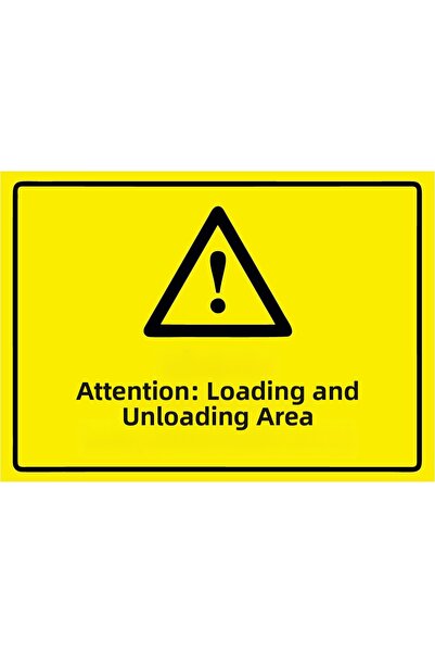 ZiPrinter Attention Loading and Unloading Area Isg Warning Sign Pvc A5 15X21 cm