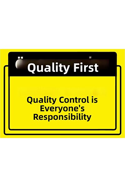 ZiPrinter الجودة أولاً. لوحة تحذير 'التحكم في الجودة هو مسؤولية الجميع' مصنوع...