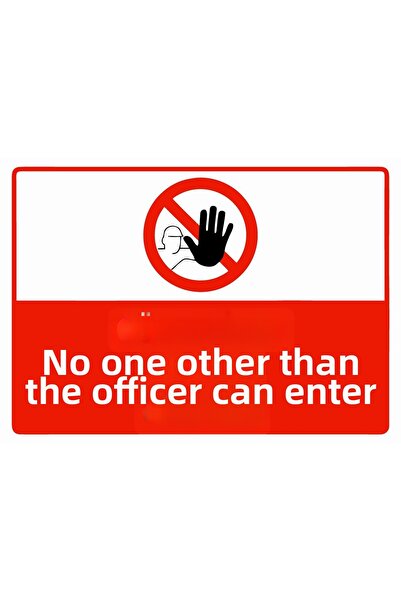 ZiPrinter لافتة تحذيرية من نوع 'لا يمكن دخول أي شخص إلا من المأهول' مصنوعة من...