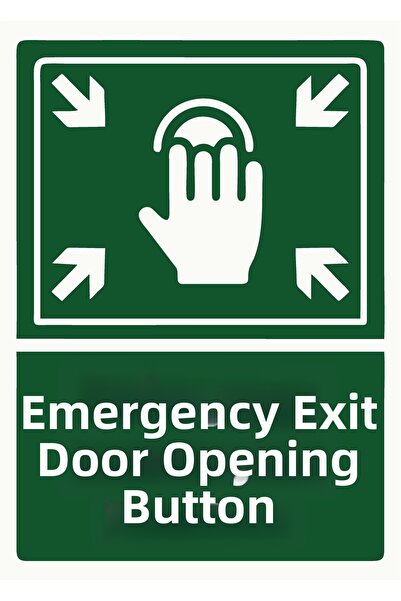 ZiPrinter زر فتح باب الخروج في حالات الطوارئ مع لافتة تحذير من البلاستيك PVC ...