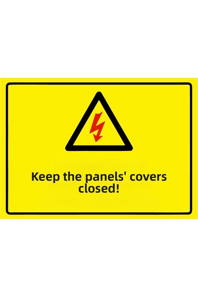 ZiPrinter حافظ على أغطية اللوحات مغلقة! لافتة تحذير من مادة PVC مقاس A3 30x42 سم