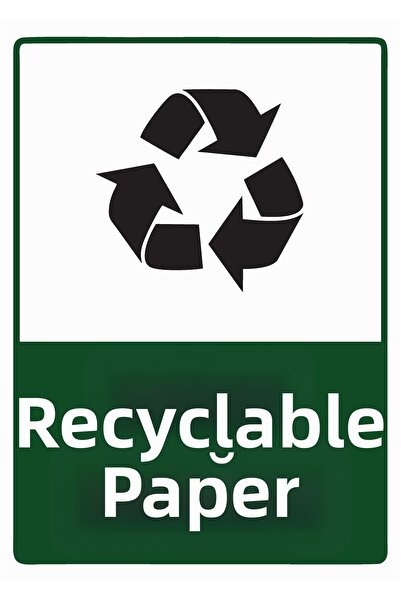 ZiPrinter لافتة تحذيرية من الورق المعاد تدويره PVC مقاس A4 21×30 سم