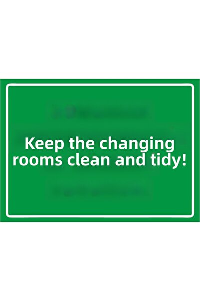 ZiPrinter حافظ على غرف تبديل الملابس نظيفة ومرتبة، لافتة تحذيرية من مادة PVC ...