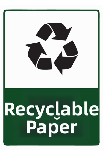 ZiPrinter Waste Paper Isg Warning Sign Pvc A3 30X42 cm
