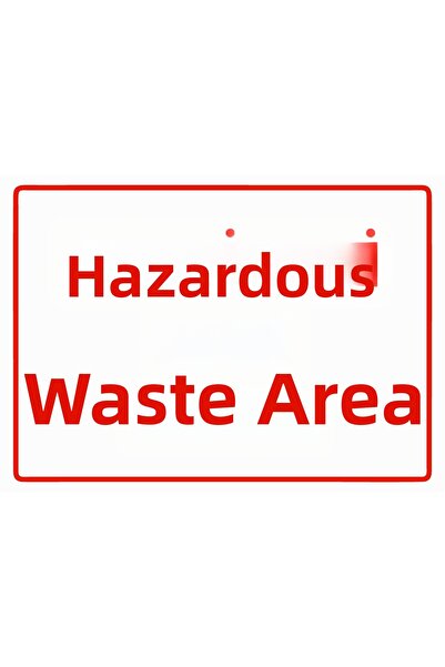 ZiPrinter Dangerous Waste Area Isg Warning Sign Pvc A3 30X42 cm