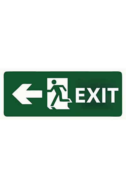 ZiPrinter لافتة تحذيرية للخروج من مادة PVC مقاس A5 15×21 سم