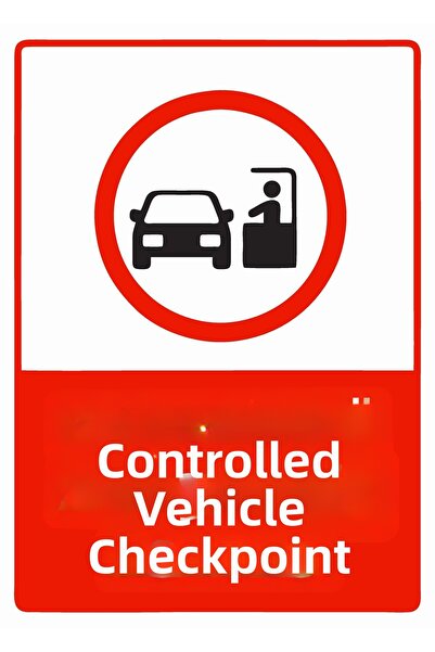 ZiPrinter Controlled Access Point Isg Warning Sign Pvc A3 30X42 cm