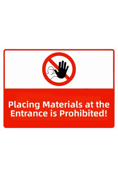 ZiPrinter Materials Are Not Allowed to Be Placed at the Entrance Isg Warning ...