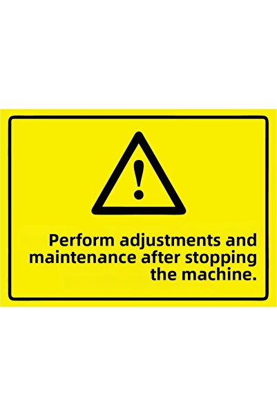 ZiPrinter قم بإجراء أعمال الضبط والصيانة بعد انقطاع التشغيل للآلة، لافتة تحذي...
