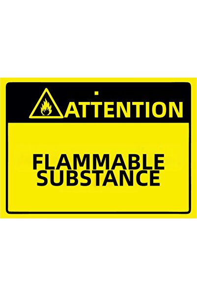 ZiPrinter لافتة تحذيرية من مادة قابلة للاشتعال isg مصنوعة من مادة PVC مقاس A5...