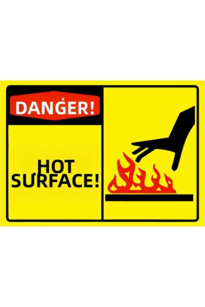 ZiPrinter خطر! سطح ساخن! لافتة تحذير من مادة PVC مقاس A3 30x42 سم