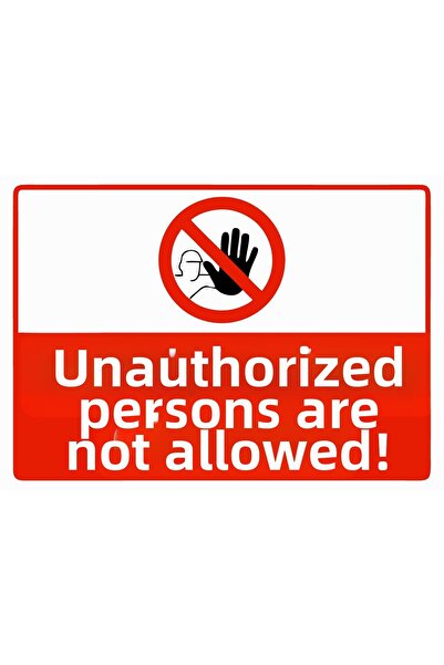 ZiPrinter لا يمكن لأي شخص غير مرخص دخول - لافتة تحذير من مادة PVC مقاس A4 21x...