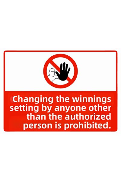 ZiPrinter Officer Prohibits Others from Changing Settings Isg Warning Sign Pv...