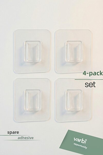 Varbifırsat لاصق بديل لتنظيم وترتيب رفوف الحمام والمطبخ - 4 قطع