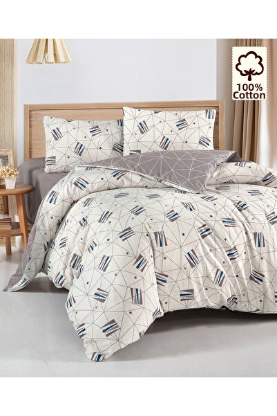 CAQQA 100% Cotton Adrian Mink Double Duvet Cover Set
