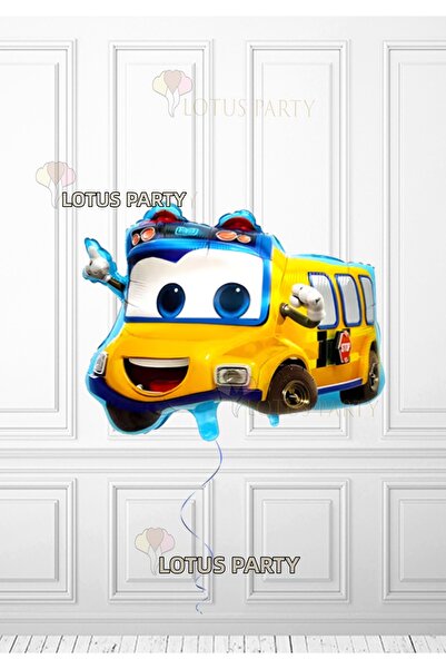 LOTUS PARTY Cute School Bus Foil Balloon - Yellow Bus Foil Balloon