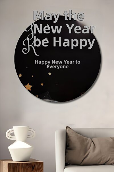 Teona Ahşap Pictură decorativă din lemn cu aspect de sărbătoare de Anul Nou P...