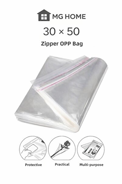 VENON 10 Pcs 🧡   30X50 cm 🧡 Bantli 🧡 Transparent Self-Adhesive Dowery Bag ...