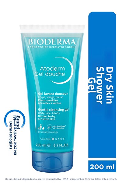 Bioderma Atoderm Shower Gel Moisturizing Shower Gel for Dry Skin Baby Kids Adult 200 ml