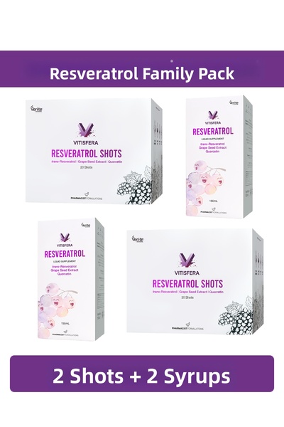 Vitisfera باقة ريسفيراترول العائلية (2 طلقة + 2 شراب)