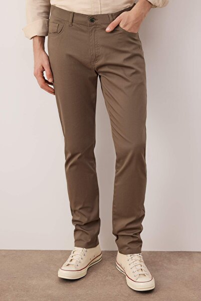 Trendyol Collection Khaki Men's Textured Fabric Trousers Tmnaw26Pl00027