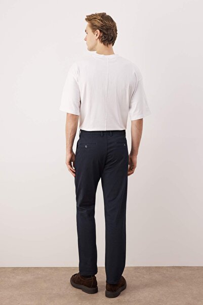 Trendyol Collection Navy Blue Men's Gabardine Textured Fabric Trousers Tmnaw2...