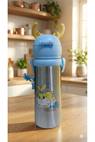 Elista Paslanmaz Çelik Matara Suluk Geyik Figürlü 500 ml