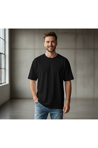 Bisiklet Yaka Düz Kesim Beyaz Erkek T-Shirt