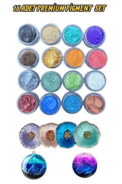 se7enhome Epoksi Reçine 16lı Mini Sedef Toz Pigment Boya Seti, Epoksi Pigment...