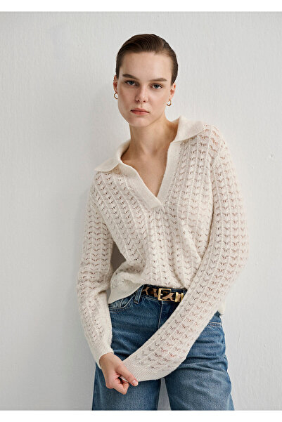 Mavi Polo Neck Ecru Sweater Regular Fit / Regular Fit 1710559 -70057