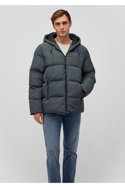 Mavi سترة منتفخة بغطاء رأس أخضر - 0110349 -71598