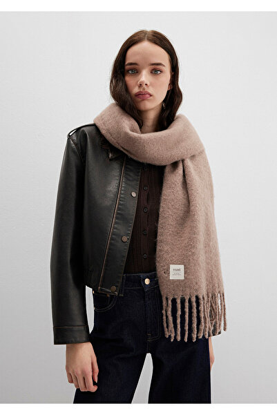 Mavi Tasseled Brown Scarf 1912807-71576