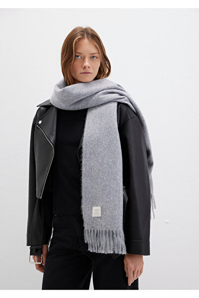 Mavi Tasseled Gray Scarf 198940-34320