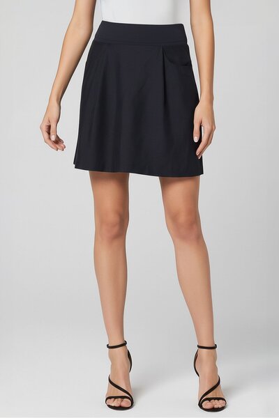 Lacoste Women Embroidered Logo Mini Skirt, Navy