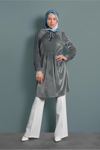 Alvina تونك مخملي عالي الخصر 40388