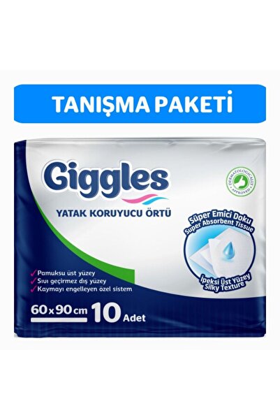 giggles 60x90 Yatak Koruyucu Örtü 10'lu 1 Paket 10 Adet